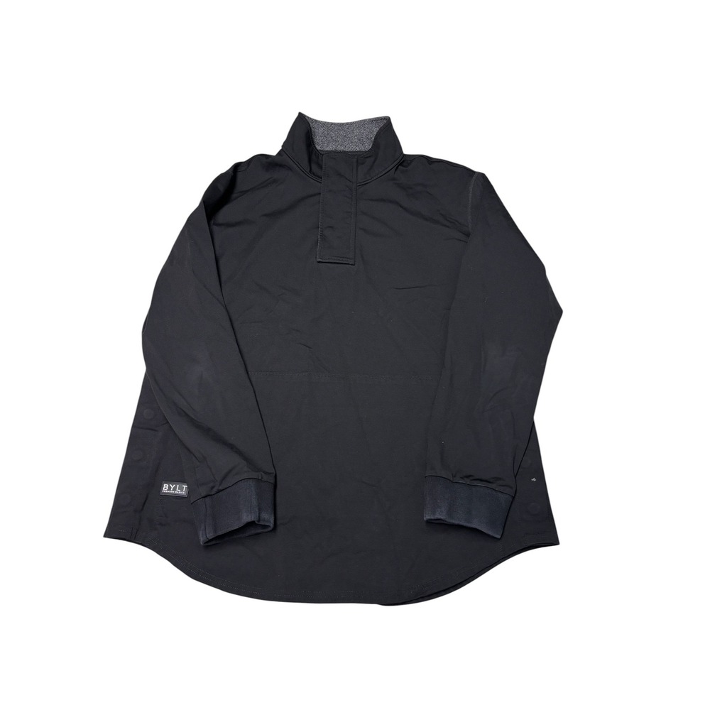 BYLT Premium Basics Elite Fairway Pullover Mens Large Black Quarter Zip FW_QZIP